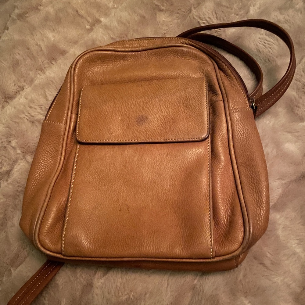 Tignanello Tan Backpack Purse